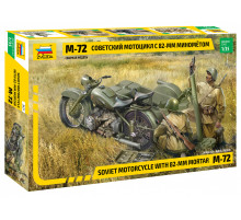  Модель Советский мотоцикл М 72 с 82 мм минометом 1/35 Звезда 3651 Z
