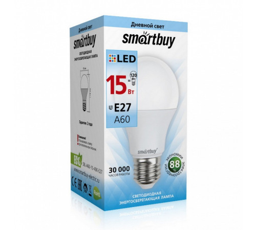 Лампа светодиодная Smartbuy 15Вт Е27 4000К