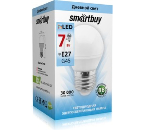 Лампа светод. Smartbuy 7Вт Е27 4000К шар