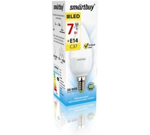 Лампа светод. Smartbuy 7Вт Е14 3000К свеча