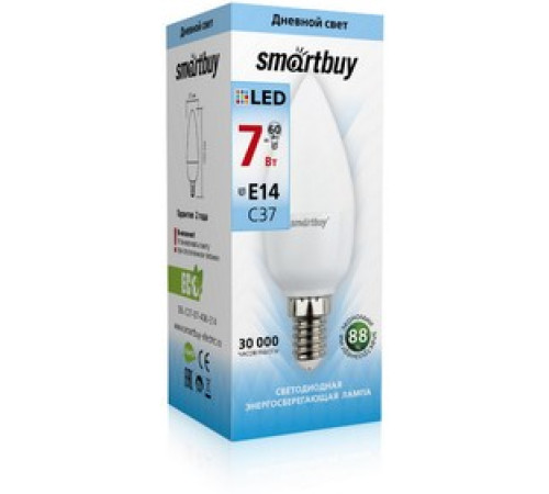 Лампа светод. Smartbuy 7Вт Е14 4000К свеча