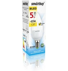 Лампа светод. Smartbuy 5Вт Е14 3000К свеча