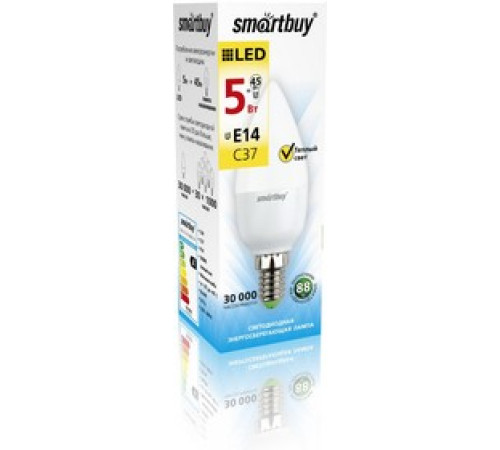 Лампа светод. Smartbuy 5Вт Е14 3000К свеча
