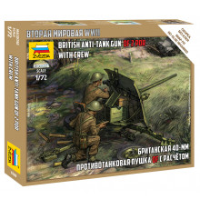 Модель "Брит.пушка QF с расчетом" 1/72 Звезда