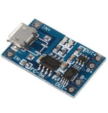 Модуль зарядки Li-ion microUSB 4.5-5.5В вых.4.2В