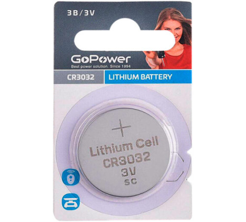 Элемент питания CR3032 3ВОЛЬТА GoPower