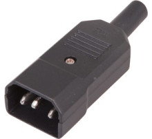 Штекер сетевой на кабель "3 PIN" /3-020/