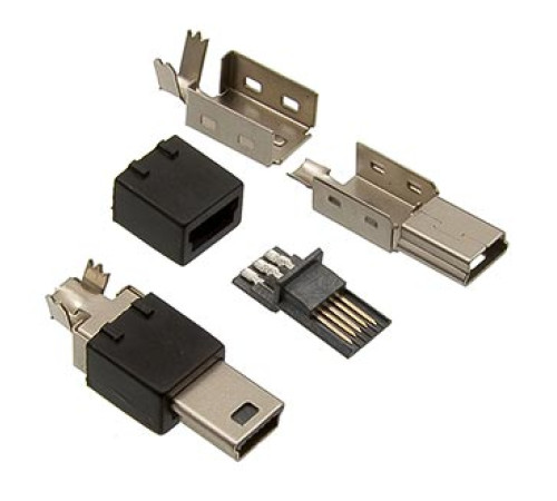 Штекер mini USB на кабель /пайка/