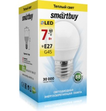 Лампа светод. Smartbuy 7Вт Е27 3000К шар
