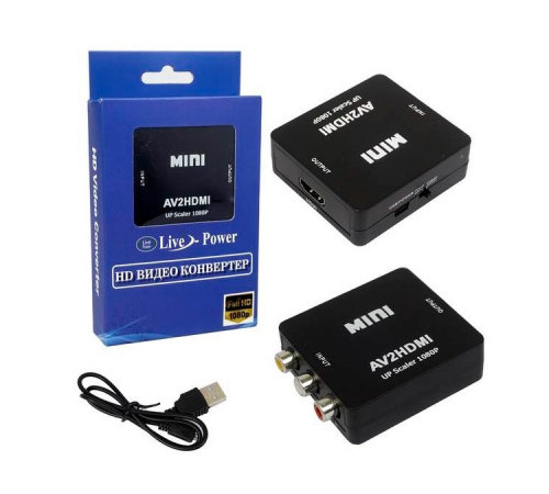 Конвертер видео 3RCA /вх./-HDMI/вых./ HD1080Р