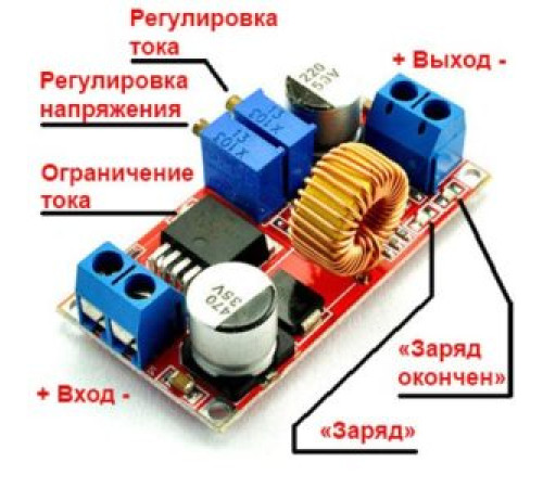 Модуль пониж. 8-36В в 1.25-32В 5А с регулир. тока 