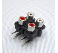 Гнездо на плату RCA-407 4 тюльпана