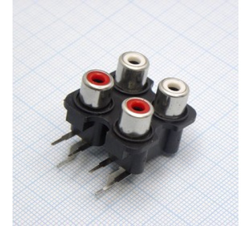 Гнездо на плату RCA-407 4 тюльпана