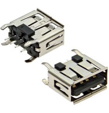 Разъем USBA-1JS на плату  /металл/