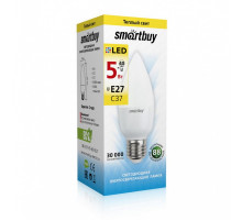 Лампа светод. Smartbuy  5Вт Е27 3000К свеча