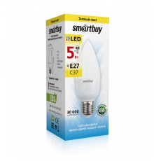 Лампа светод. Smartbuy  5Вт Е27 3000К свеча