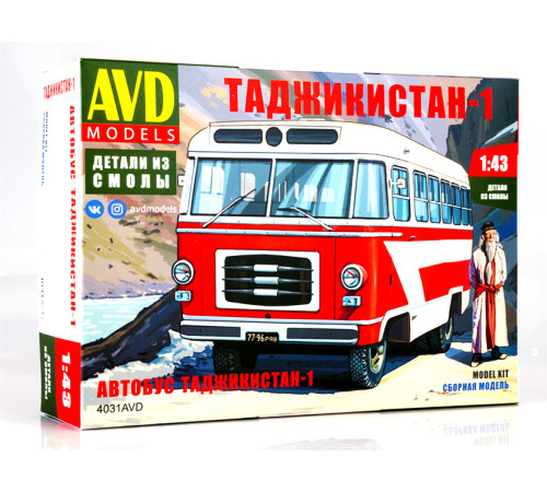 Модель сборная "Автобус Таджикистан-1"1/43