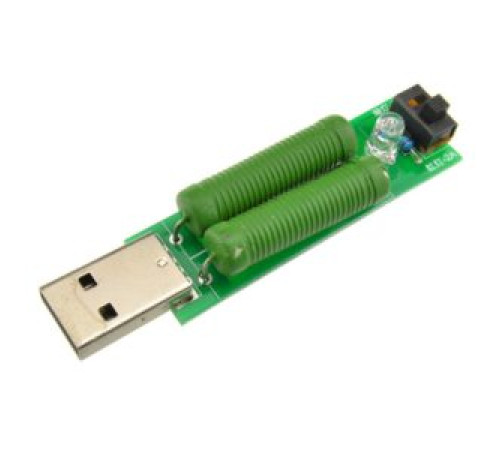 Нагрузка резистивная,1-2А, вход USB