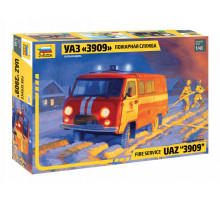 Модель "УАЗ "3909" Пожарная служба 1/43 Звезда