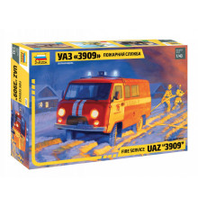  Модель "УАЗ "3909" Пожарная служба 1/43 Звезда