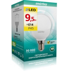 Лампа светод. Smartbuy 9.5Вт Е14 3000К шар