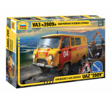  Модель "УАЗ "3909" Аварийная газовая служба 1/43 Звезда