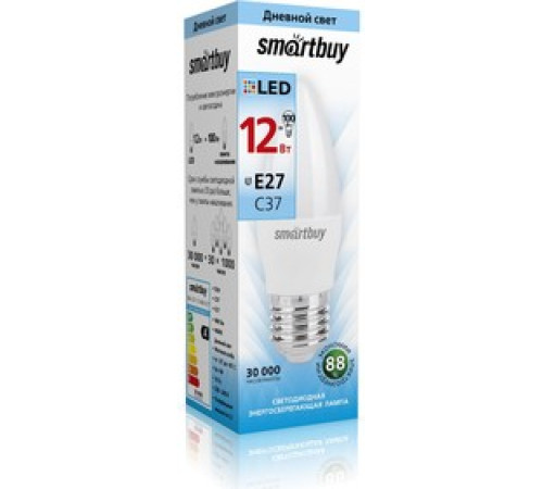 Лампа светод. Smartbuy 12Вт Е27 4000К свеча 