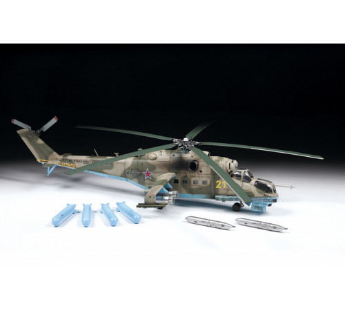 Модель вертолета "Ми-24П"   1/48 Звезда