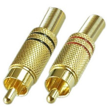 Разъем RCA/шт./ на каб./винт/зол.