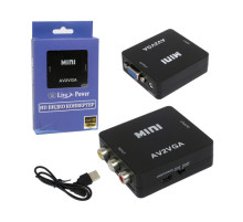 Конвертер видео 3RCA /вх./-VGA/вых./ HD1080Р