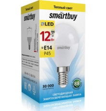 Лампа светод. Smartbuy 12Вт Е14 3000К шар