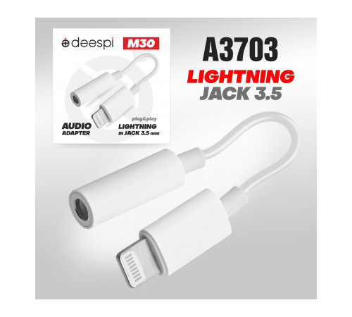 Адаптер Lightning-AUX  3.5мм /шт./0.15м