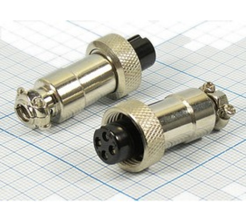 Гнездо MIC-12 4P  мет. на каб.