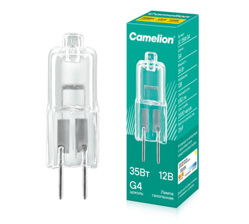 Лампа галоген. Camelion G4 35Вт 12Вольт