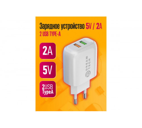 Зар. уст-во сет. РА3 2USB 2.4А  DREAM белое