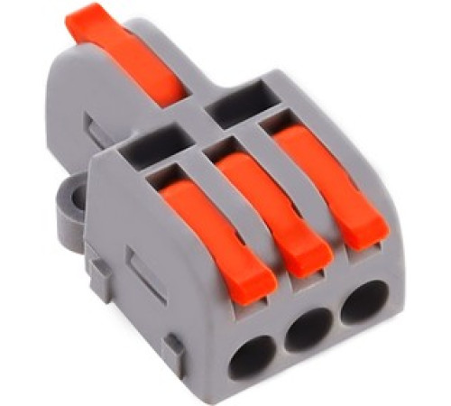 Клемма строит. /монт.1-3 отверст. с рычагами