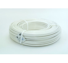 Кабель коаксиал.RG-6U+Cu 75Ом белый/черный Чуваш