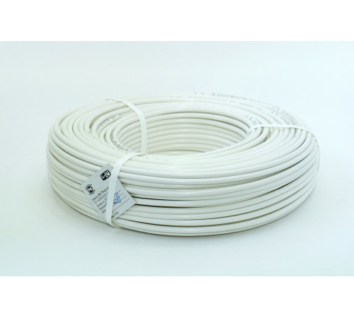 Кабель коаксиал.RG-6U+Cu 75Ом белый/черный Чуваш