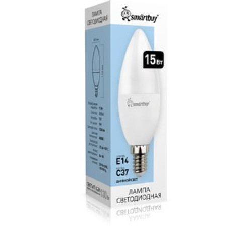 Лампа светод. Smartbuy 15Вт Е14 4000К свеча