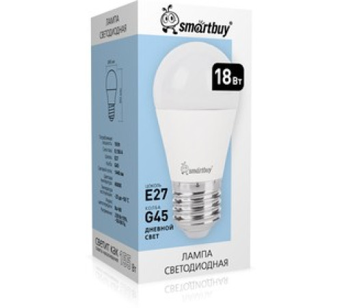 Лампа светод. Smartbuy 18Вт Е27 4000К шар