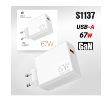 Зарядное уст-во сетевое 1USB 67W Deespi