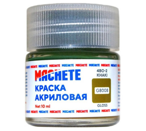 Краска акриловая MACHETE 10 мл. (тем.хаки глянцевый)