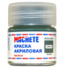 Краска акриловая MACHETE 10 мл. (Метал.серый глянц.)