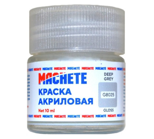 Краска акриловая MACHETE 10 мл, (Серый глянц.)
