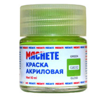 Краска акриловая MACHETE 10 мл, (Зеленый глянц.)