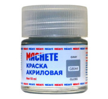 Краска акриловая MACHETE 10 мл, (Серый, глянц.)