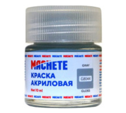 Краска акриловая MACHETE 10 мл, (Серый, глянц.)