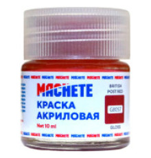 Краска акриловая MACHETE 10 мл. (Брит.красный.глянц.)