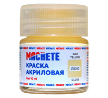 Краска акриловая MACHETE 10 мл. (Желтый воск глянц.)