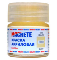Краска акриловая MACHETE 10 мл. (Желтый воск глянц.)